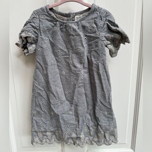 Baby Gap 3T Light Blue Denim Looking Girls Short Sleeve Dress